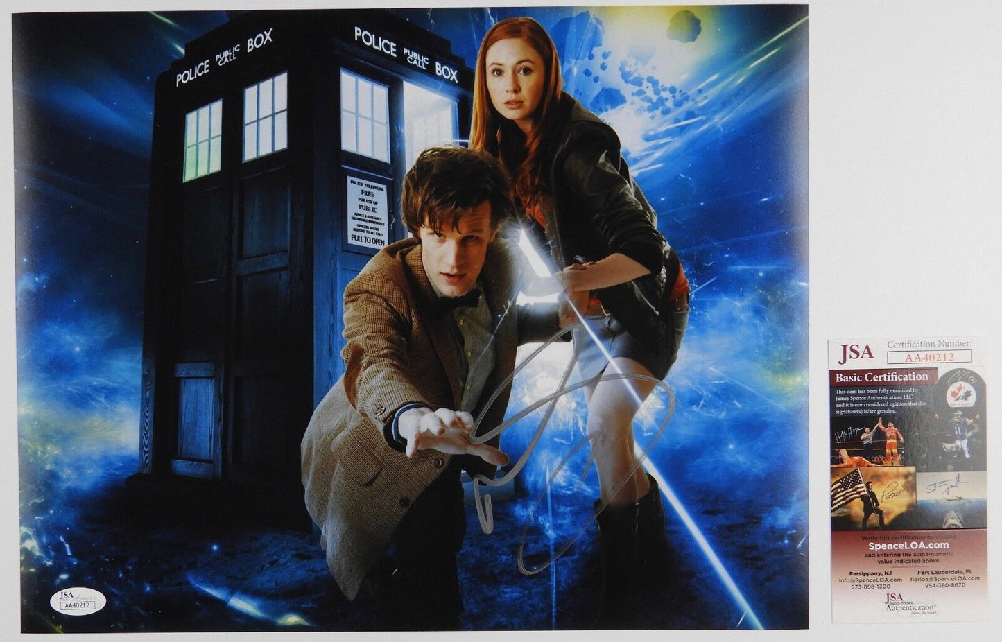 Matt Smith Doctor Who Autograph JSA 11 x 14 Signed Photo