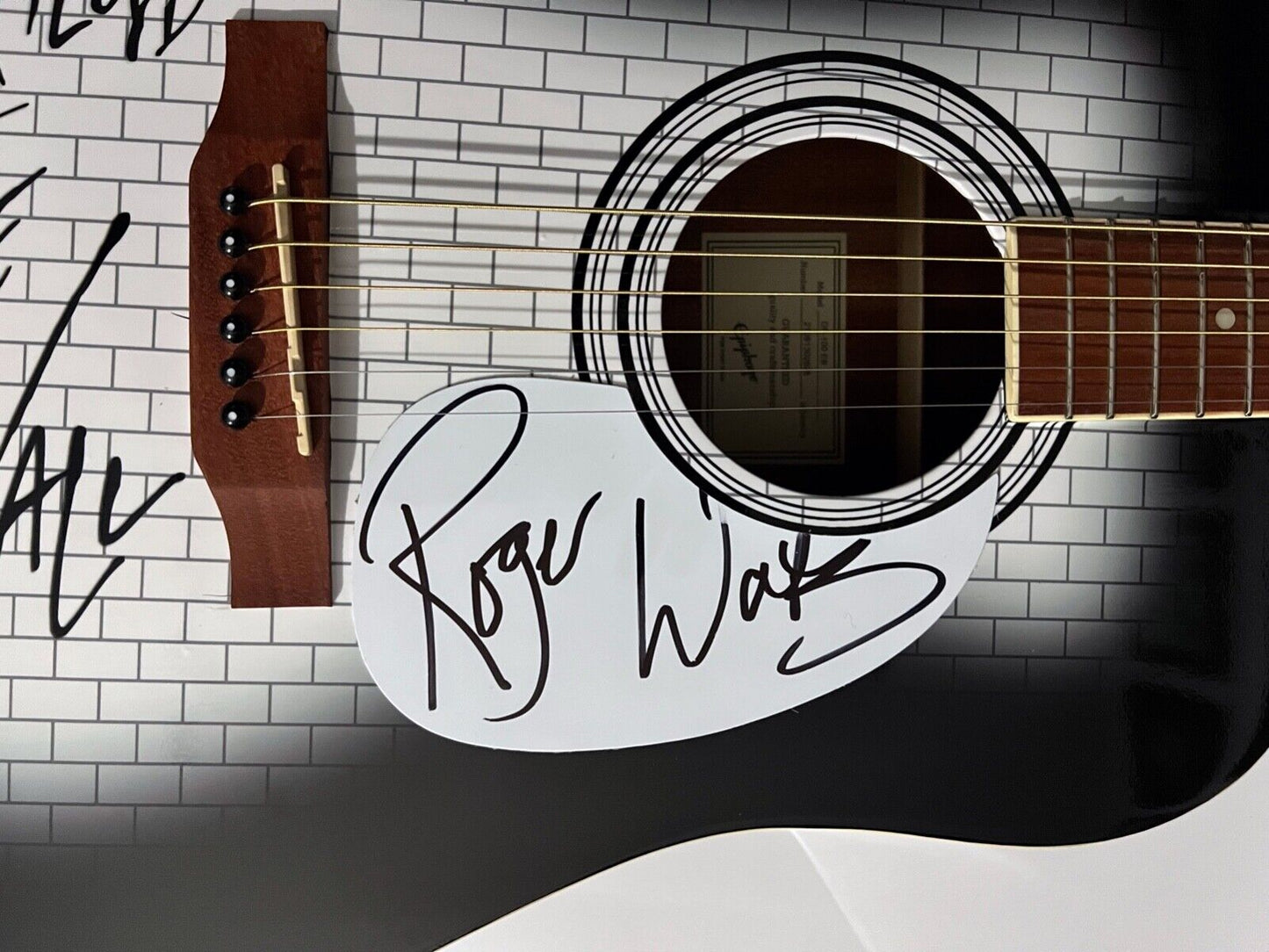 Roger Waters Pink Floyd Beckett JSA Autograph Signed Acoustic Epiphone guitar