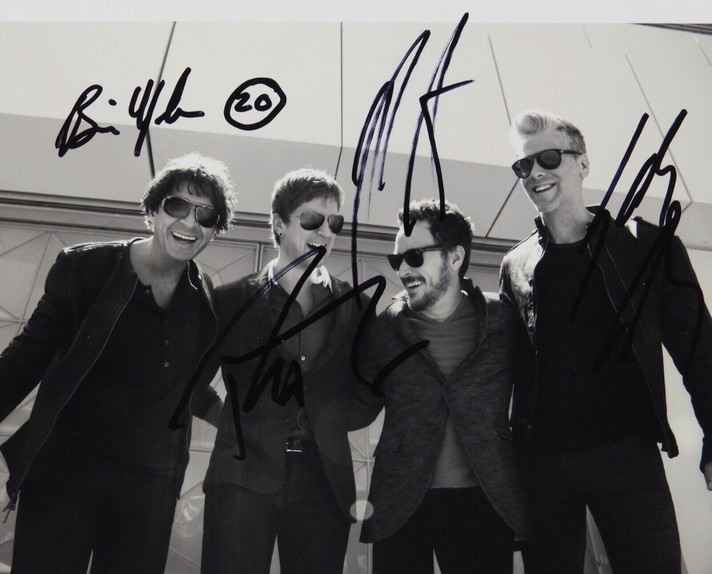 Matchbox Twenty 20 Full Band Signed Autograph JSA COA Photo Rob Thomas +