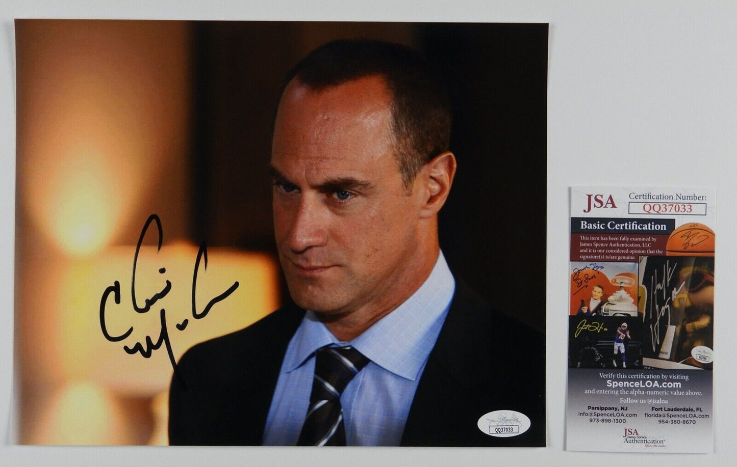 Christopher Meloni Law And Order SVU Signed JSA Autograph Photo 8 x 10