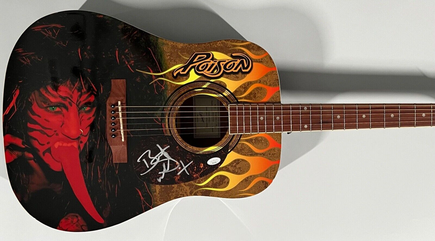 Bret Michaels Poison JSA Autograph Signed Acoustic Guitar