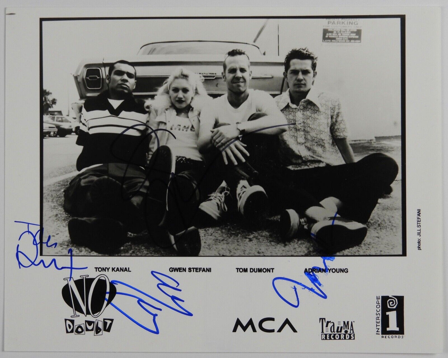 No Doubt Autograph Signed Gwen Stefani Promo Photo Full Band JSA