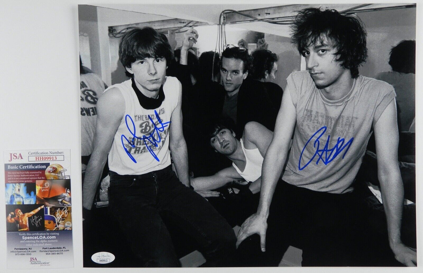 R.E.M. Mike Mills Peter Buck JSA 11x14 Autograph Signed Photo