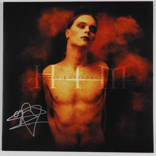 Ville Valo HIM JSA Signed Autograph Album Record Vinyl Greatest Lovesongs Vol