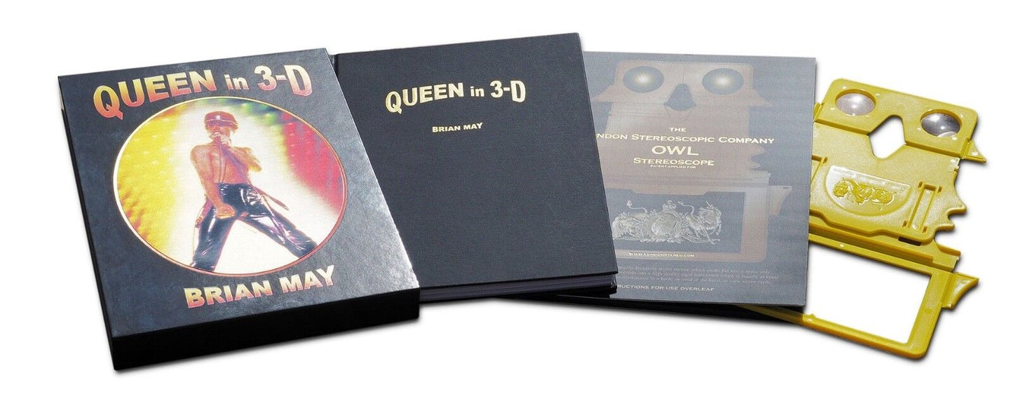 Brian May Signed Autograph Queen in 3D Book PSA JSA Not a book plate