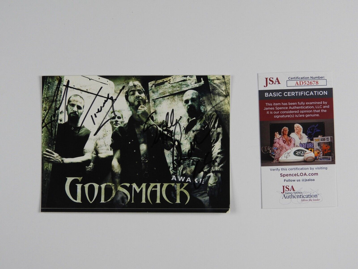 Godsmack Fully Signed JSA Autograph Post Card