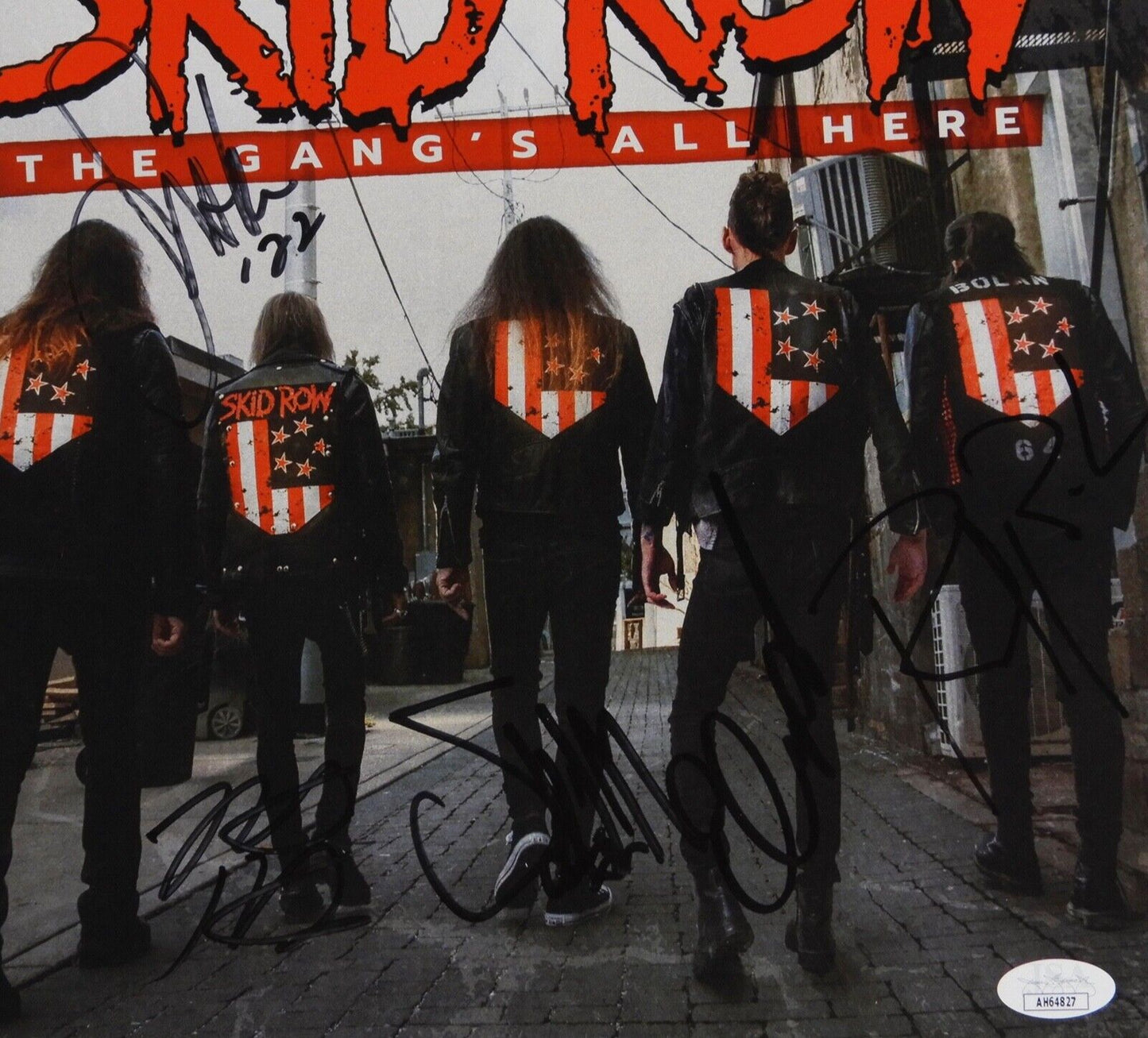 Skid Row JSA Autograph Signed Lithograph The Gang's All Here 11 x 11