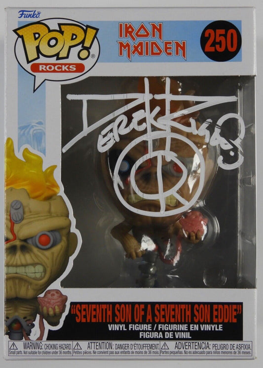 Derek Riggs JSA Autograph Signed Eddie Iron Maiden FUNKO POP #250