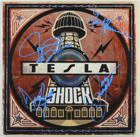 Tesla JSA Signed Autograph Album Flat Frank Hannon Jeff Keith Dave Rule +