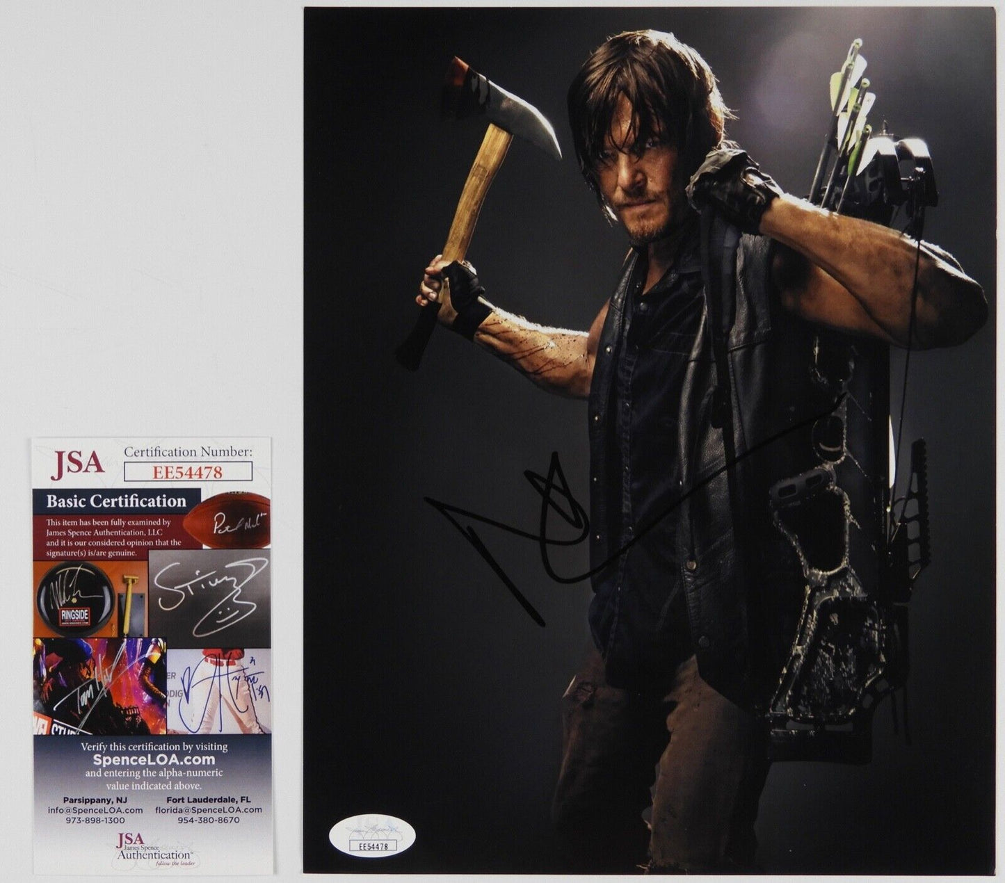 Norman Reedus Daryl The Walking Dead Autograph Signed Photo JSA COA 8 x10