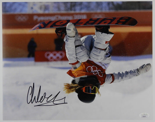 Chloe Kim Autograph JSA Photo 11 x 14 Olympic Snowboarder
