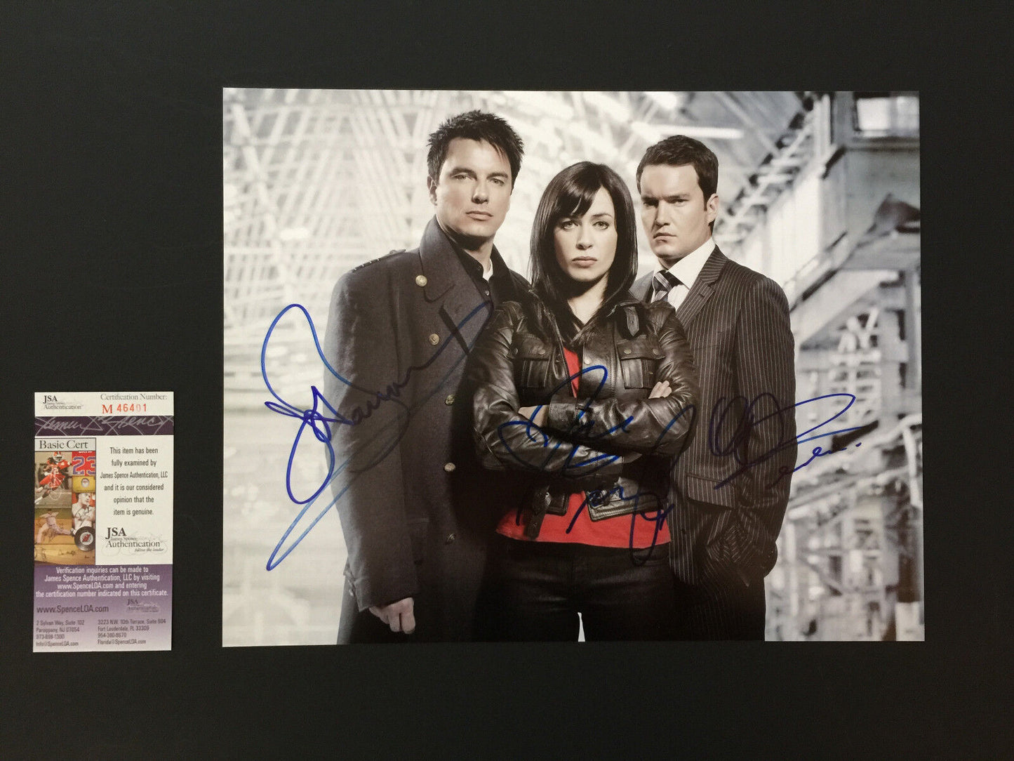 Torchwood Cast 11x14 Autograph Signed Photo JSA John Barrowman Eve Myles Garath