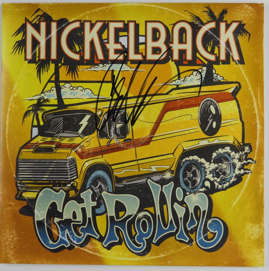 Nickelback JSA Chad Kroeger Signed Autograph Album Record LP Get Rollin'