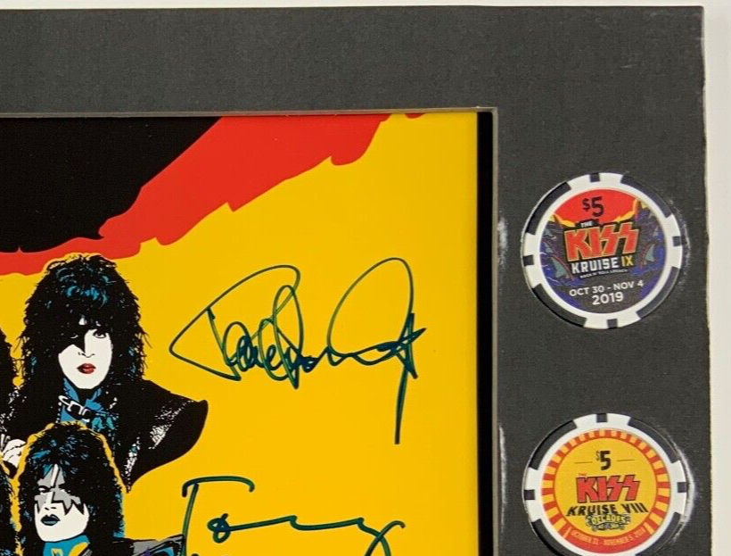 KISS JSA Signed Autograph Gene Simmons Paul Stanley Kruise IX Poker Chips