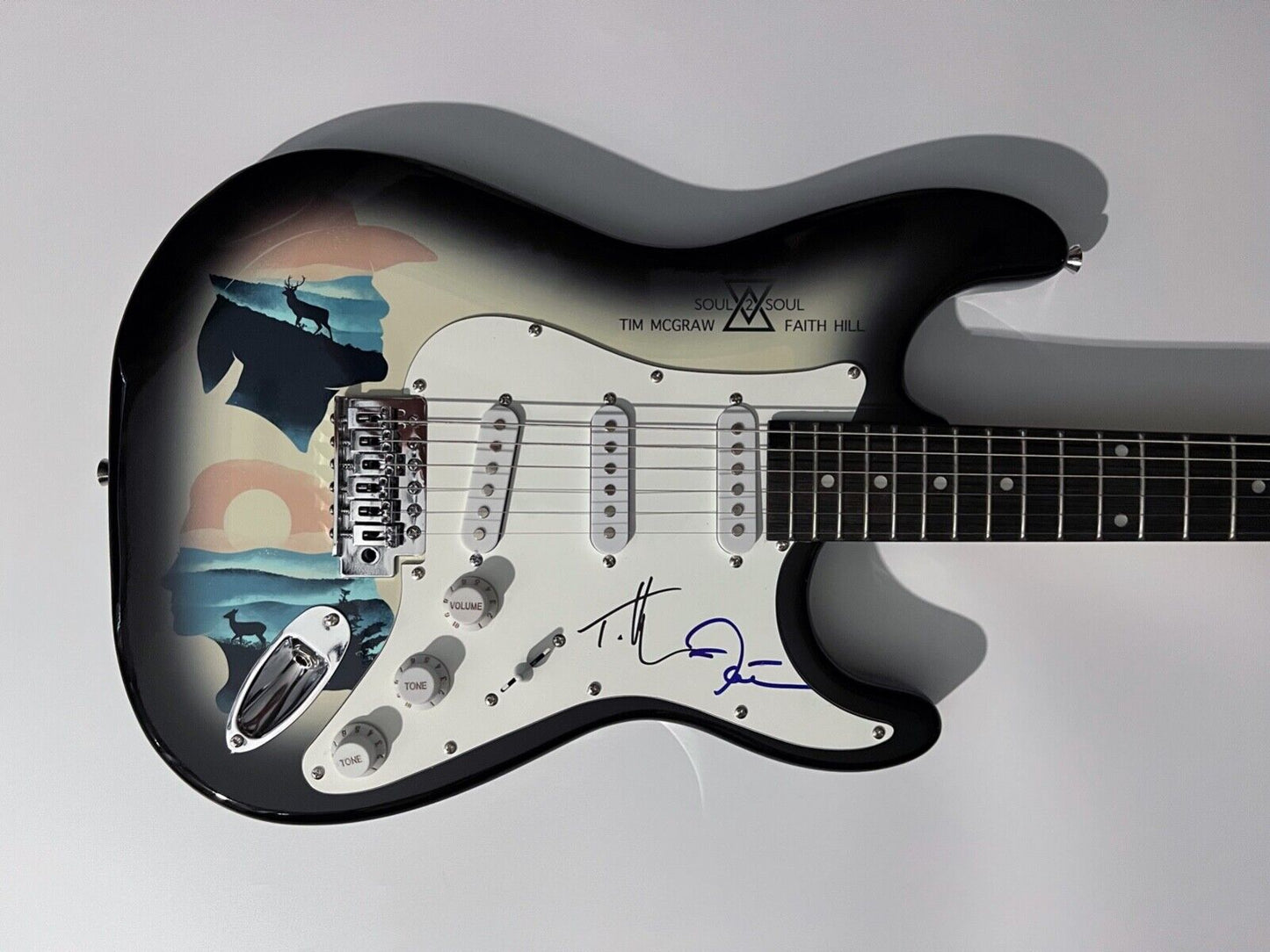 Tim McGraw Faith Hill signed guitar JSA Autograph Signed Stratocaster Guitar