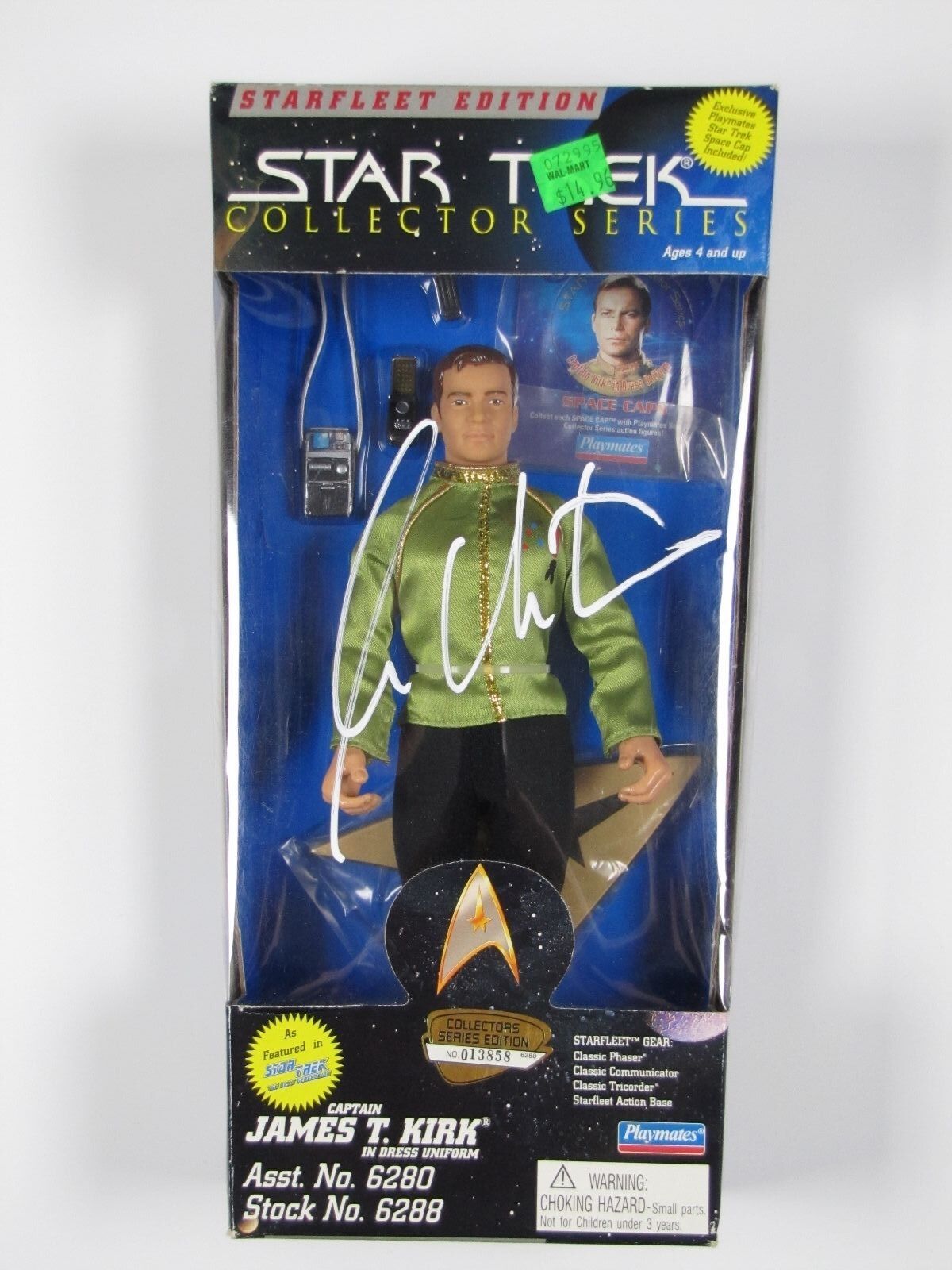 William Shatner Signed Autogragh JSA Action Figure Playmates 9" Star Trek Kirk