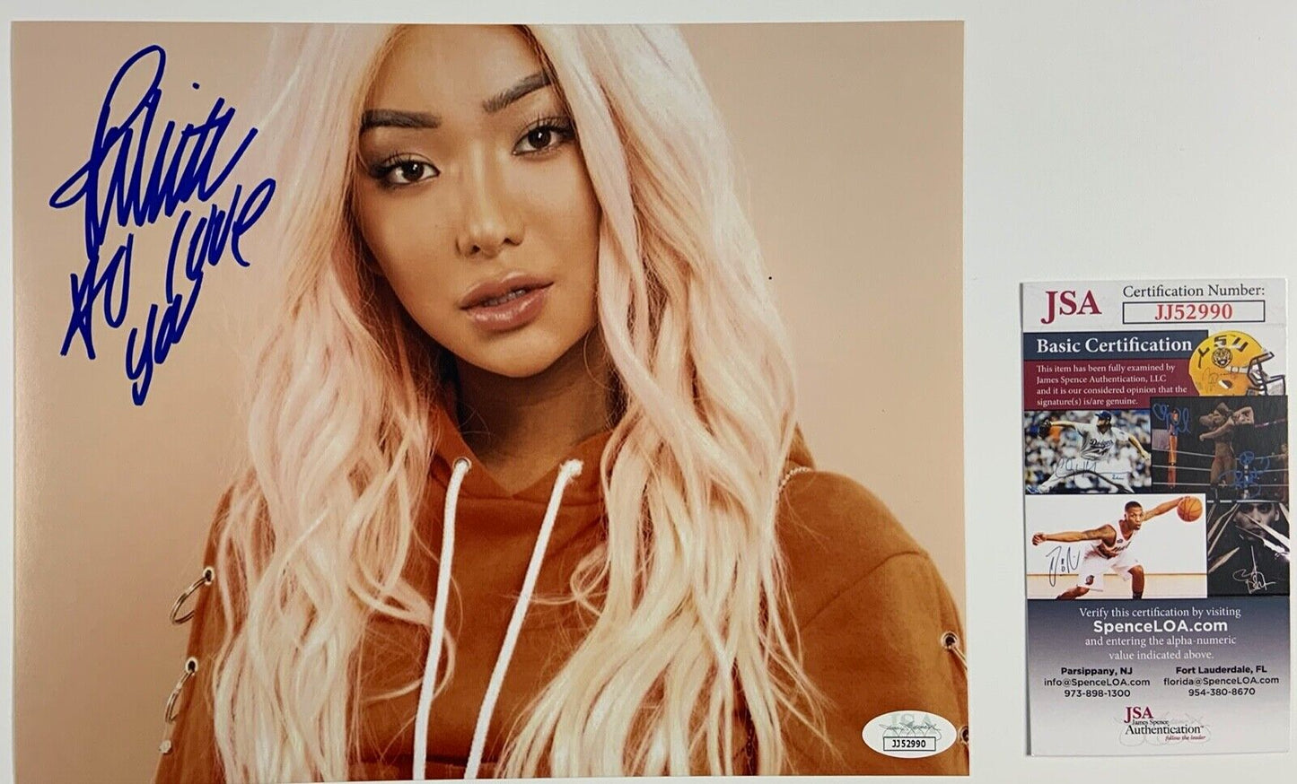 Nikita Dragun JSA Signed Autograph 8 x 10 photo