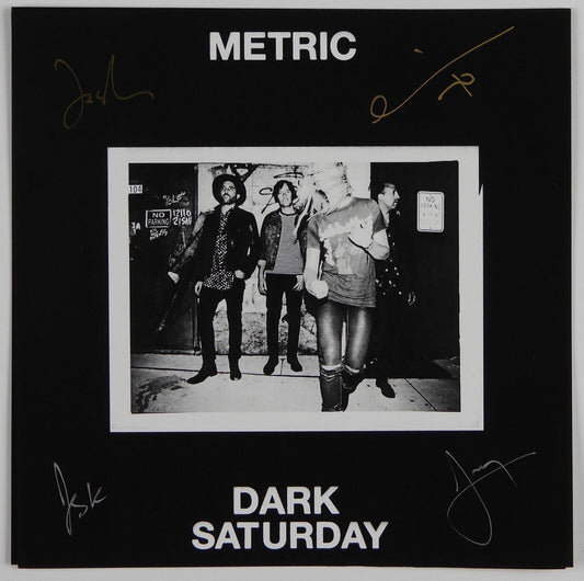 Metric Dark Sunday Full Band Signed JSA Signed Autograph 45 Flex Record Vinyl