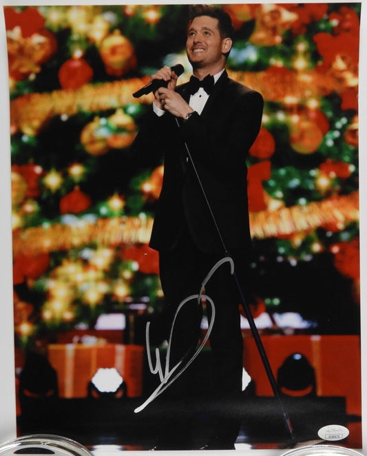 Michael Buble Autograph Signed 11 x 14 photo JSA LOA