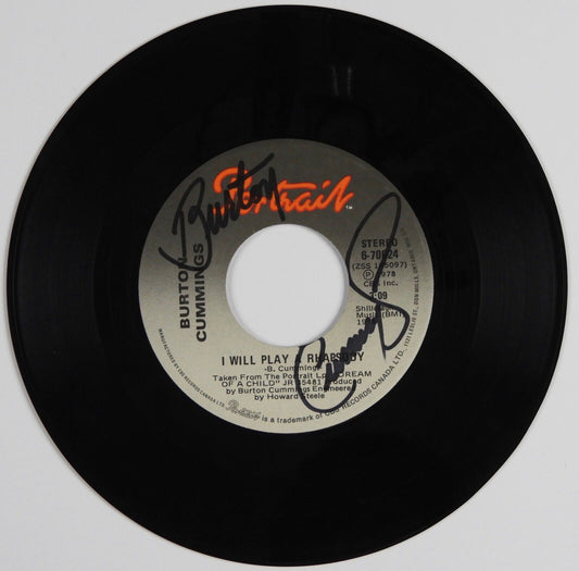 Burton Cummings Signed Autograph 45 JSA Vinyl Record