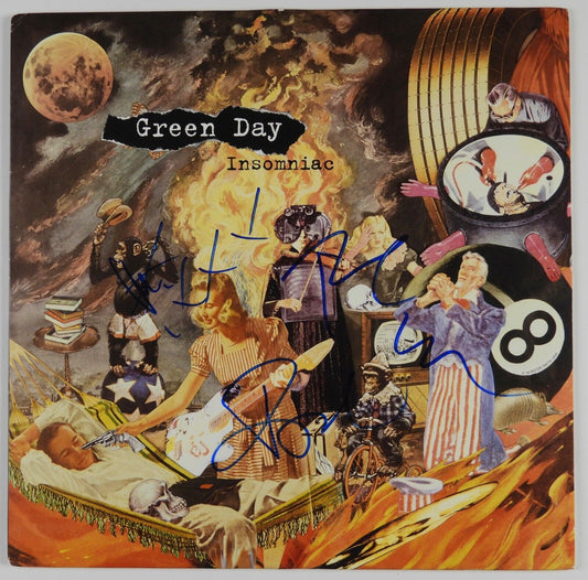 Green Day JSA Fully Signed Autograph Album Record Vinyl Billie Joe