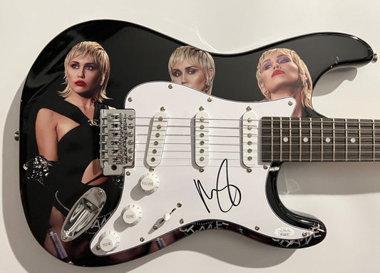 Miley Cyrus JSA Autograph Signed Guitar Stratocaster
