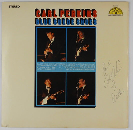 Carl Perkins JSA Signed Autograph Record Album Vinyl Blue Suede Shoes Sun