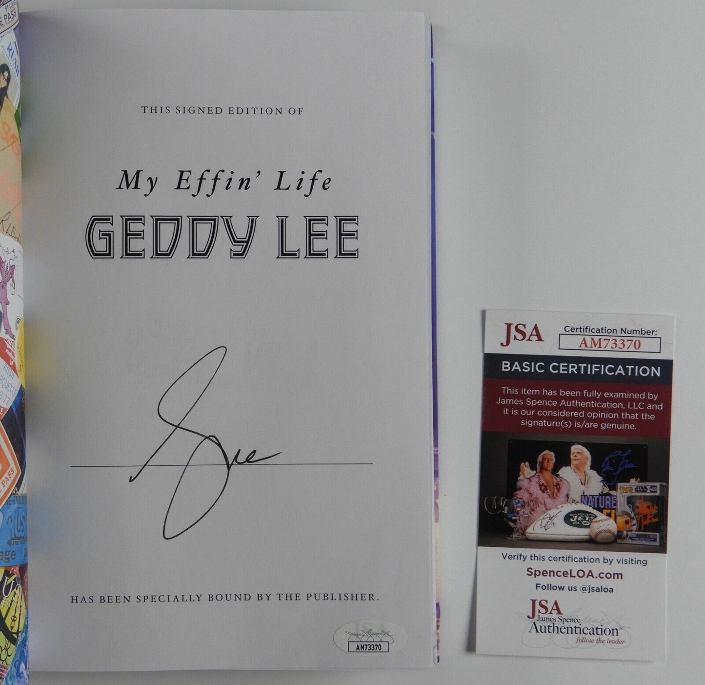 Geddy Lee Rush JSA Autograph Signed Book My Effin' Life