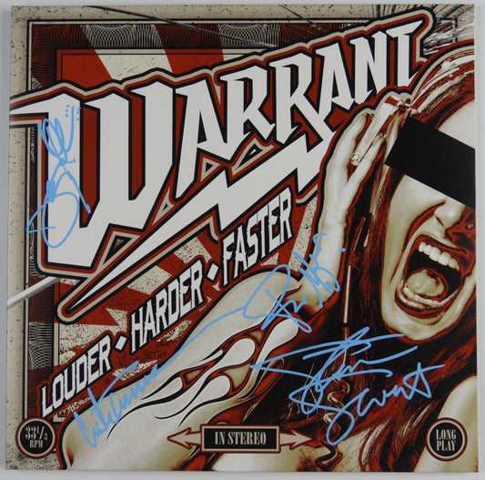 Warrant JSA Signed Autograph Album Record Album Vinyl