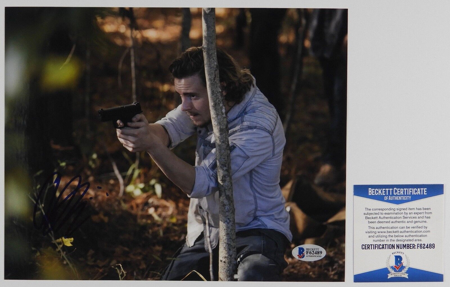 Collin McAuliffe Alden Walking Dead Autograph Signed Photo Beckett 8 x 10