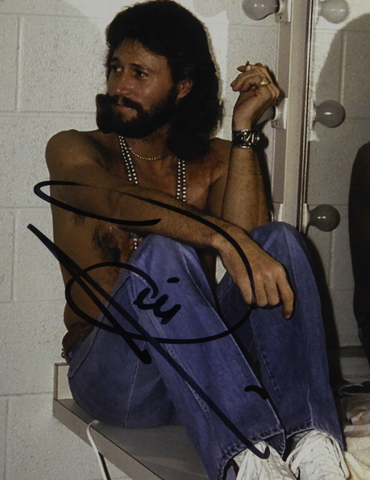 Barry Gibb JSA Signed Autograph 8 x 10 Photo The Bee Gees