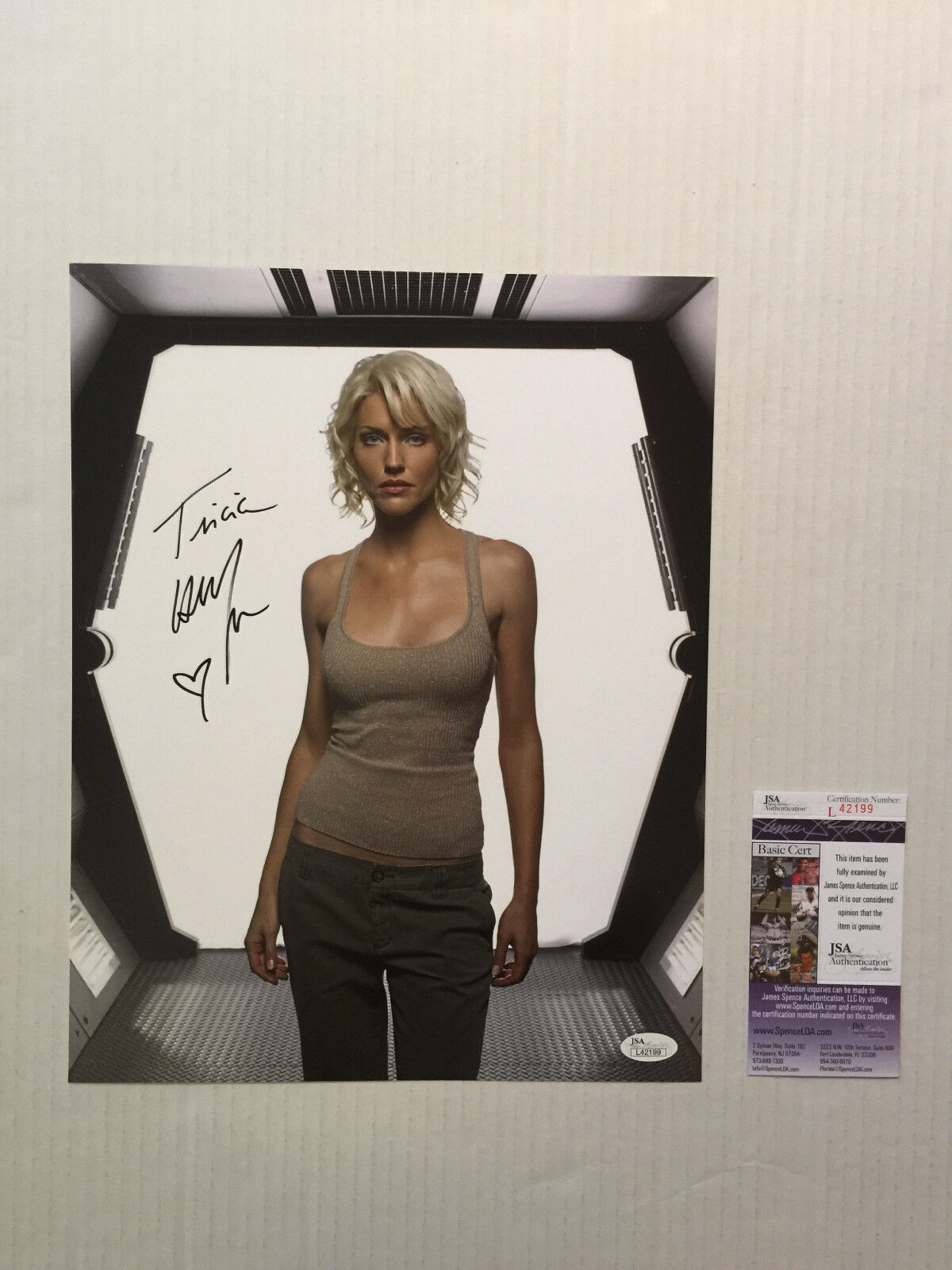 Tricia Helfer Battlestar Galactica Autograph Signed Photo JSA 11 x14 #1