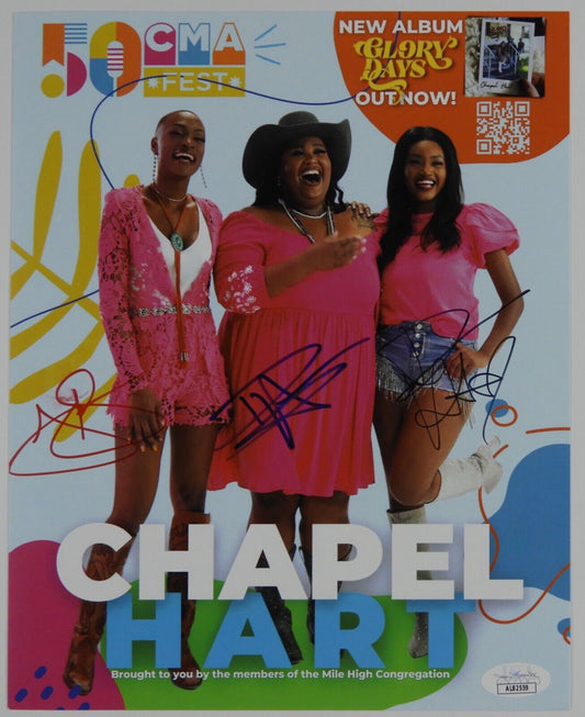 Chapel Hart JSA Signed Autograph 8.5 x 11  Photo Danica Hart Devynn Hart Trea