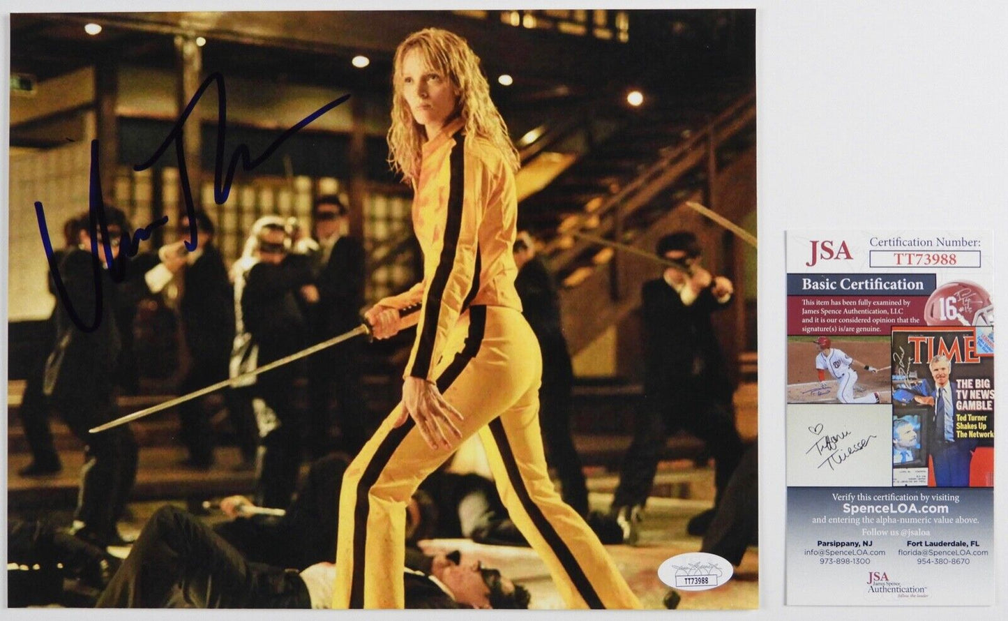 Uma Thurman Kill Bill Signed JSA Autograph Photo 8 x 10