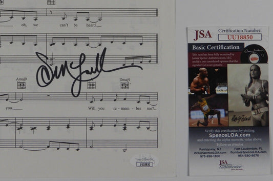 Sarah McLachlan JSA signed autograph Sheet Music