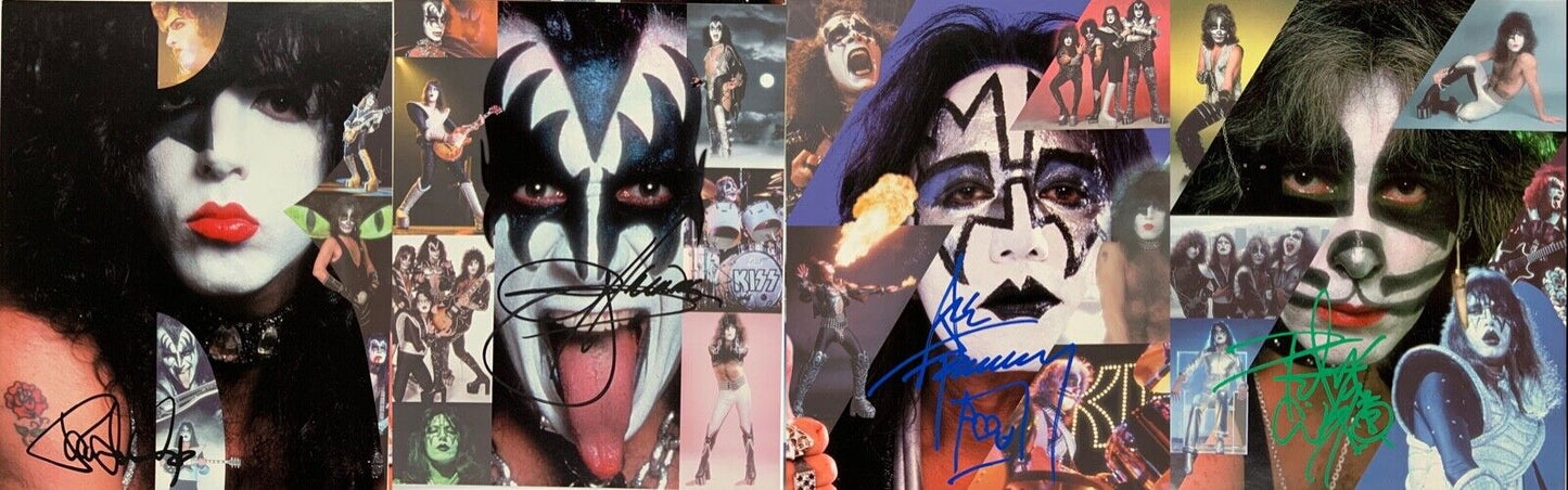 KISS Signed Autograph Photos Paul Stanley Gene Simmons Ace Peter Epperson REAL