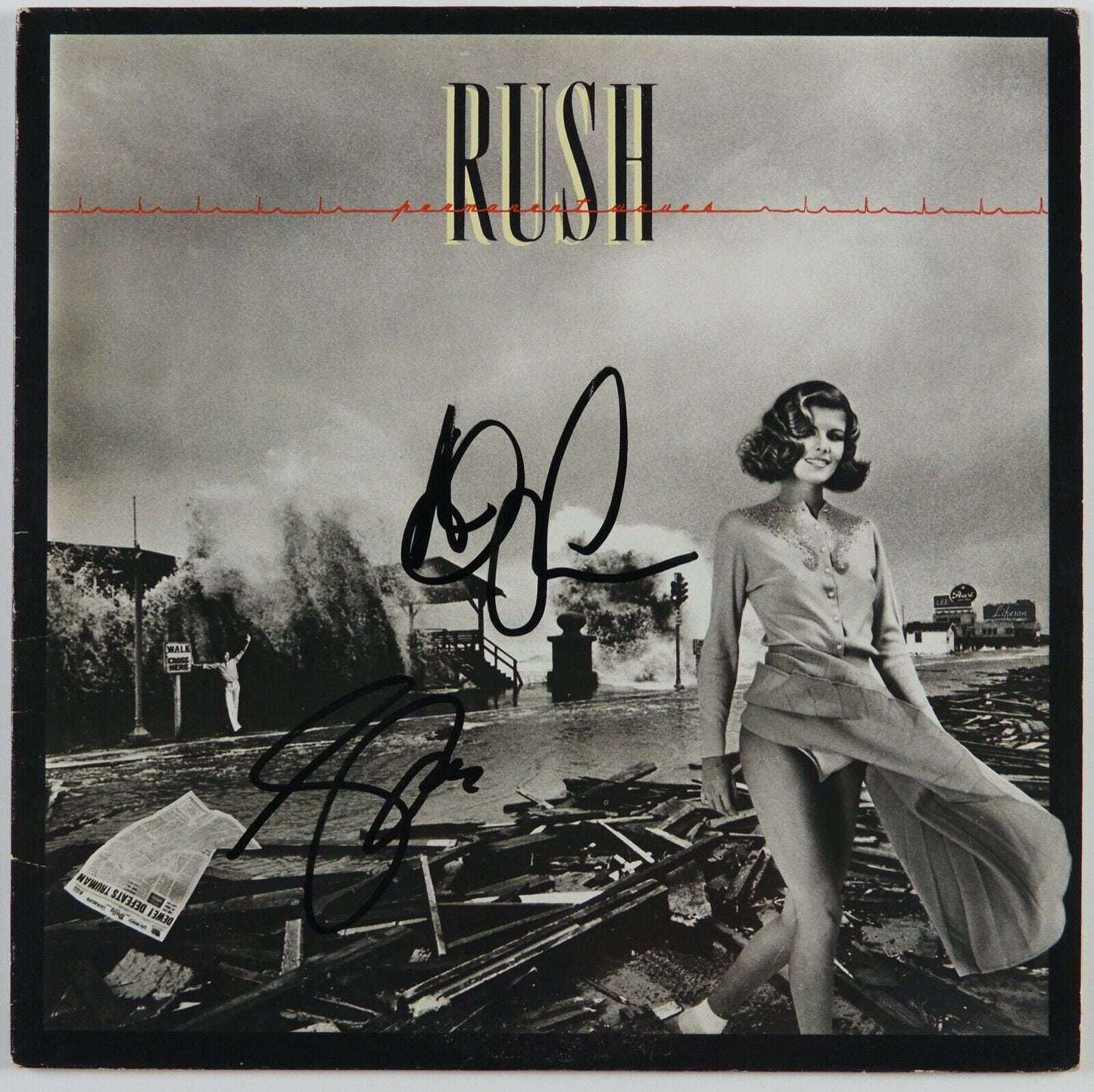 RUSH JSA COA Signed Autograph Record Vinyl Album Geddy Lee Alex Lifeson