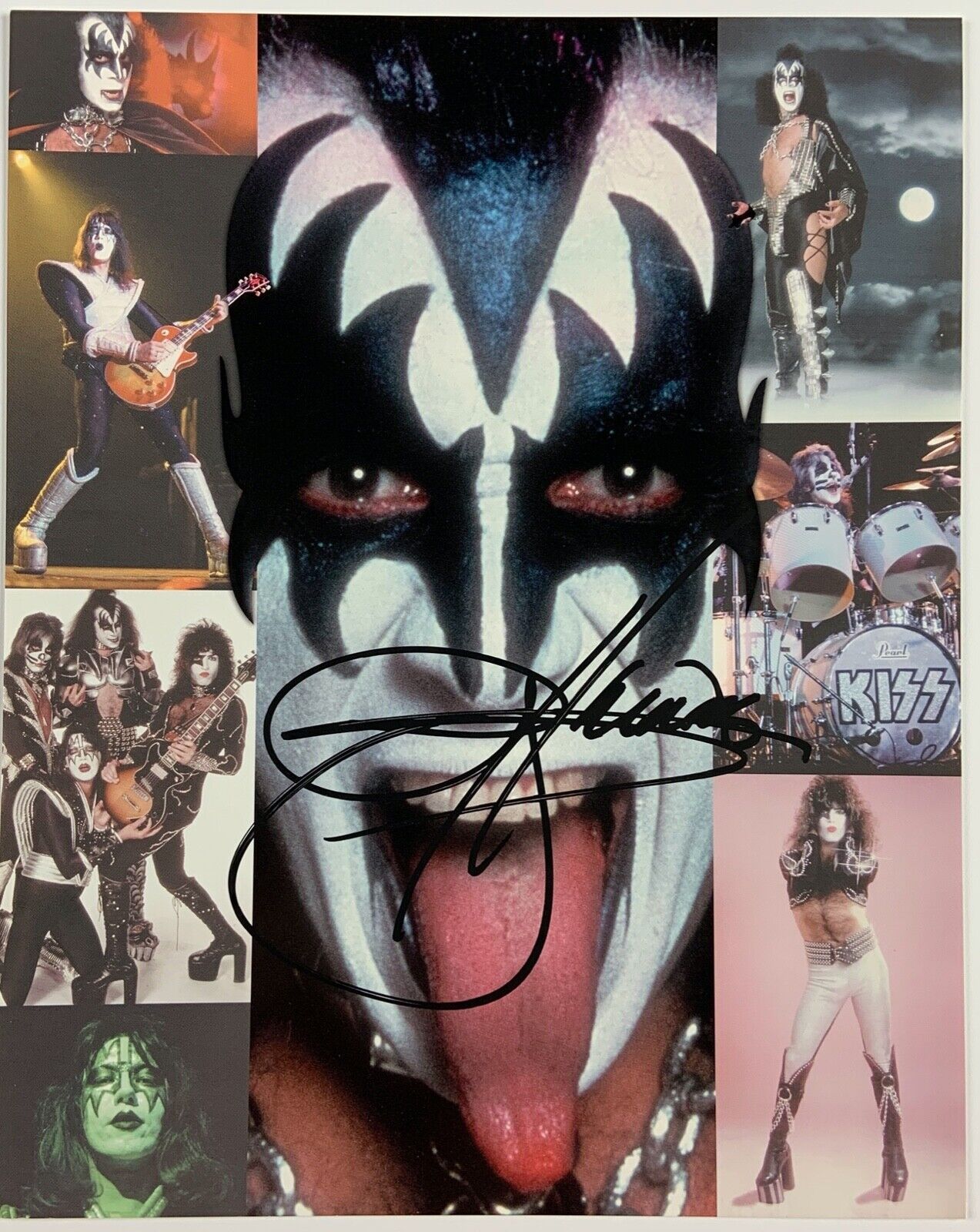 KISS Signed Autograph Photos Paul Stanley Gene Simmons Ace Peter Epperson REAL