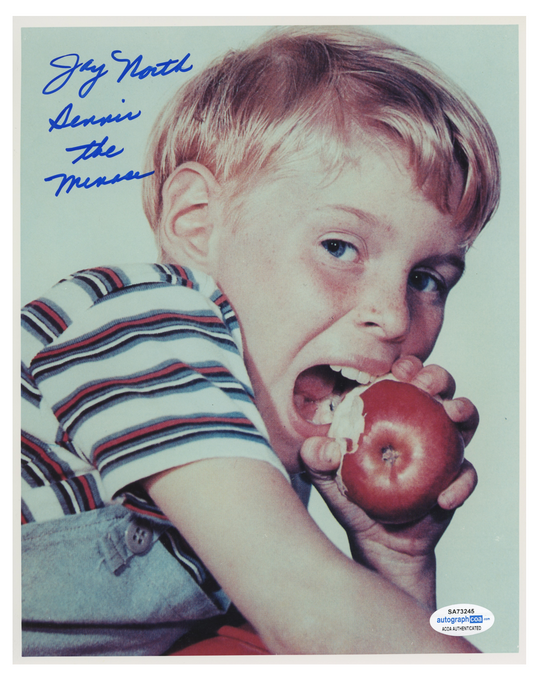 Jay North Dennis The Menace  ACOA Signed Autograph 8 x 10 Photo