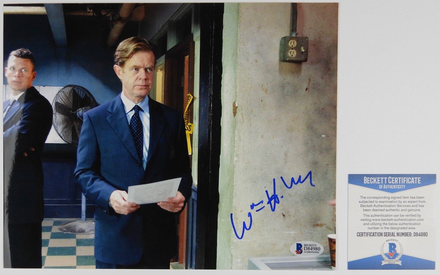 William H Macy signed autograph photo 8 x 10 BAS COA Beckett