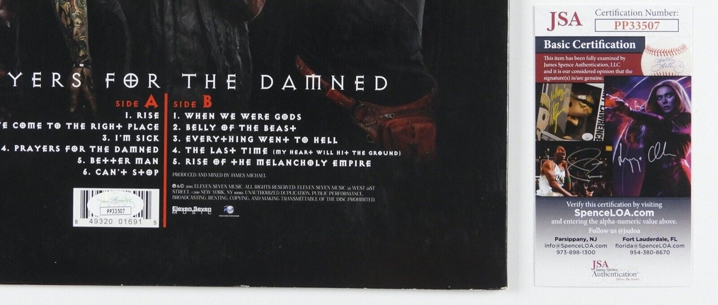 Sixxam Nikki Sixx Signed LP Autograph JSA Album Record Prayers For The Damned