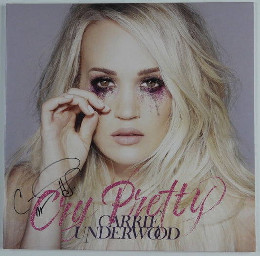 Carrie Underwood JSA Signed Autograph Album Vinyl Record LP Cry Pretty