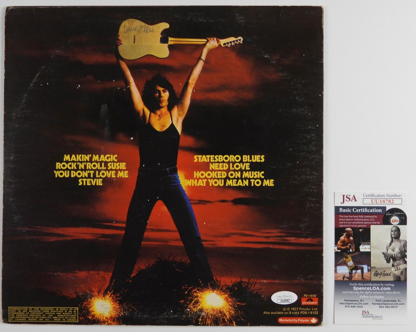 Pat Travers JSA Autograph Signed Record Album Vinyl Makin' Magic