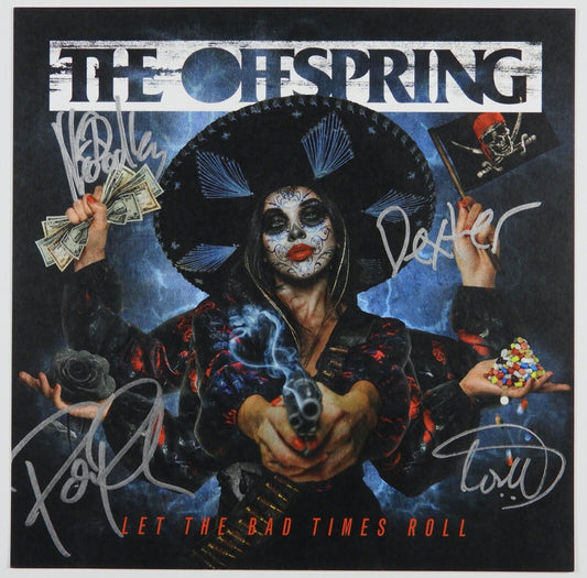 The Offspring JSA Signed Autograph Album Lithograph Let The Bad Time Roll