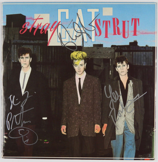 Stray Cats JSA Fully Signed Autograph Record Vinyl Brian Setzer Lee Slim Jim