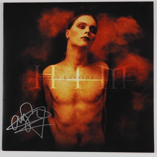 Ville Valo HIM JSA Signed Autograph Album Record Vinyl Greatest Lovesongs