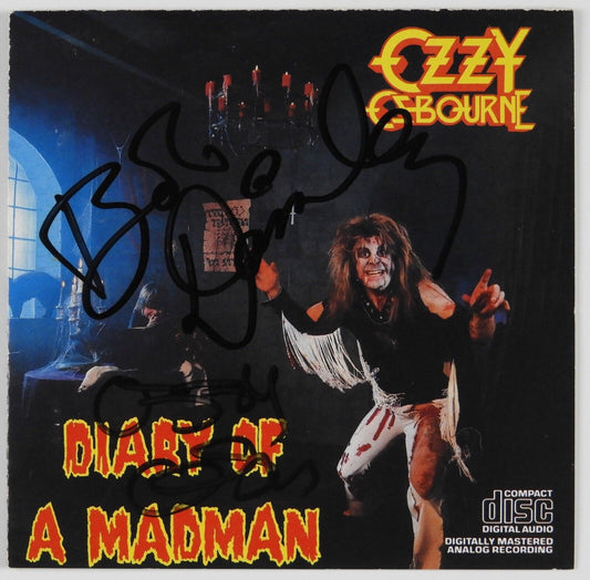 Ozzy Osbourne Autograph Signed CD Bob Daisley Diary Of a Madman