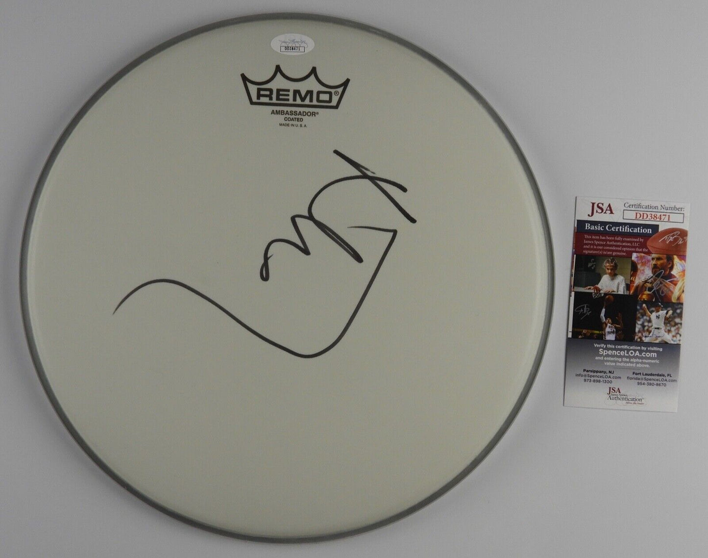 Nick Mason Pink Floyd Autograph Signed Drum Head JSA COA 12" FA LOA