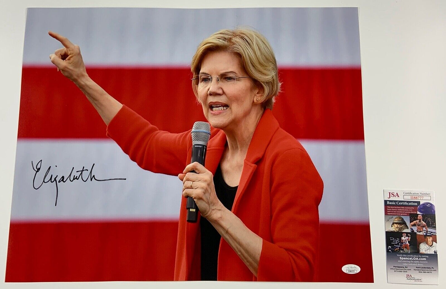 Elizabeth Warren JSA Autograph Signed Photo COA 20 x 16 Senator President
