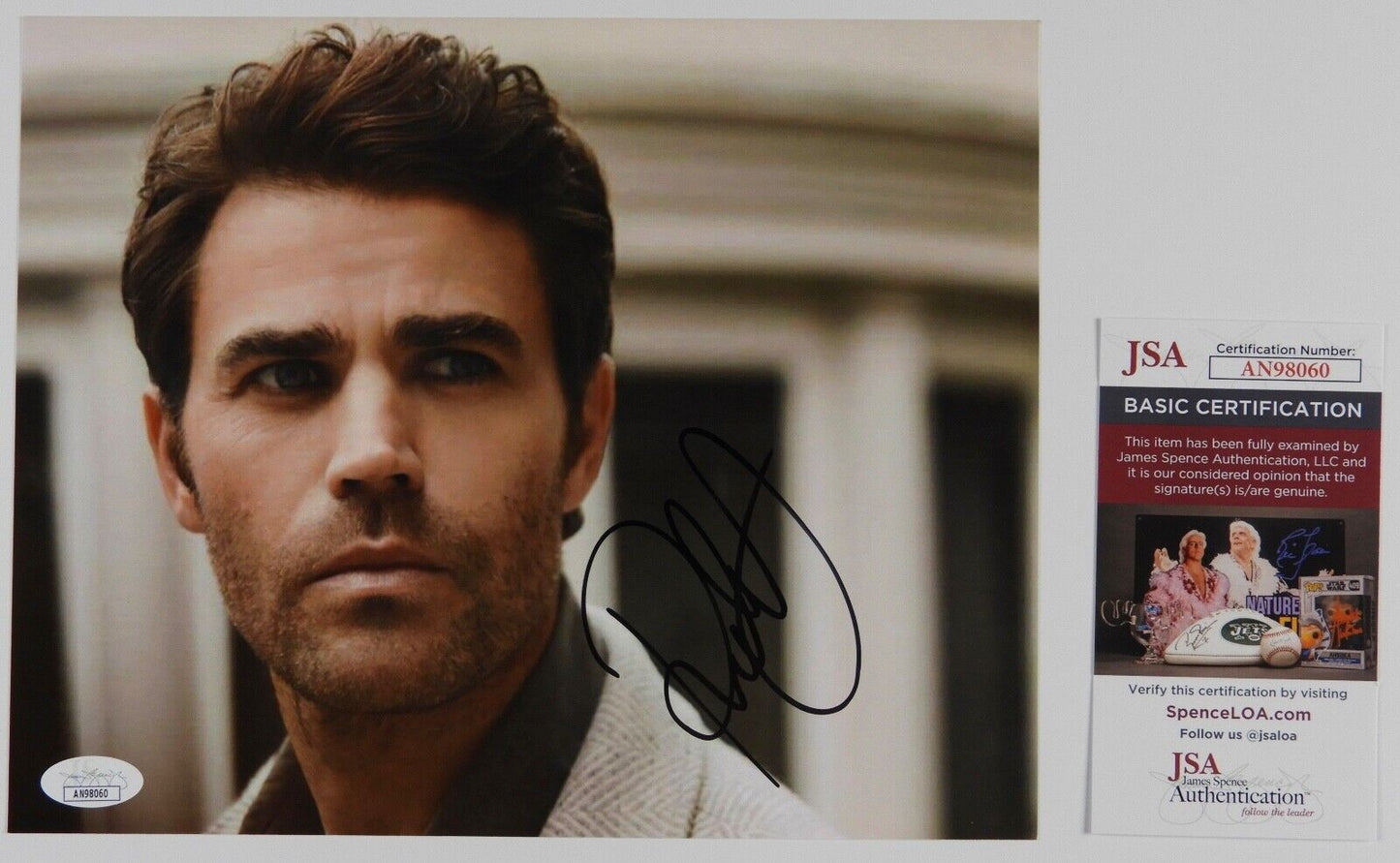 Paul Wesley The Vampire Diaries JSA signed autograph 8 x 10 Photo